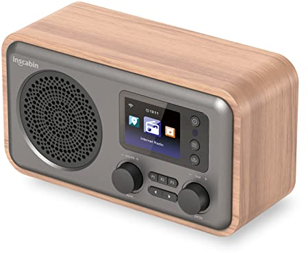 Inscabin D8 Internet DAB/DAB+ Radio digitale, radio Internet, radio digitale con Spotify Connect e Bluetooth (ciliegia)