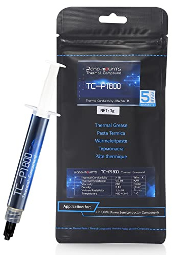 PANO-MOUNTS 3g Thermal Paste (18W/m·K) - High-Performance CPU/GPU Thermal Grease Compound for PC, Laptop, PS5, Graphics Cards - Heat Sink Compound & Thermal Paste for Processors