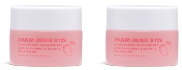 W7 Sweet Dreams Masque de Nuit pour les Lèvres à la Fraise - Lot de 2 - Vitamine E, Aloe Vera et Huile de Pépins de Raisin - Pour des Lèvres Hydratées, Pulpeuses et Irrésistibles - 12ml