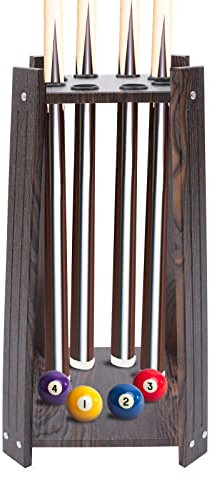 TaNeHaKi Billard Queue Halterung Mehrloch Billardqueue Rack Queuehalter Billard Queueständer Quadratischer Billardqueuehalter Bodenmontage 8/10 Löcher 35mm (8 Löcher)