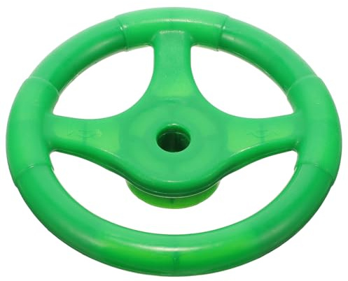 Yardenfun Kids Steering Wheel Toy for Outdoor Playsets and Swings Portable Plastic Steering Wheel Accessory for Pretend Play and Backyard Recreation Child Size 6.3 Inch