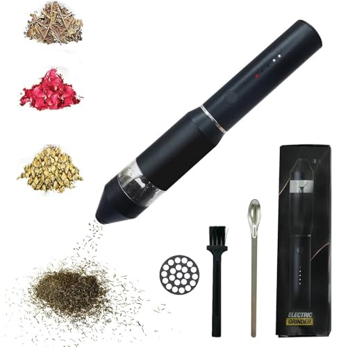 Verbesserte elektrische Mühle für Blütenknospen, AiTURE Electric Grinder Herb tragbare Handstauben, Gewürze/Getreide, integriert, wiederaufladbar und leicht zu reinigen.
