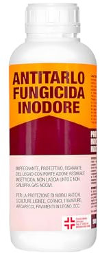 Avilia Trattamento Antitarlo Fungicida - Protettivo per Legno, Inodore, Incolore, Idropellente, Penetrazione Capillare fino a 50cm, 1l