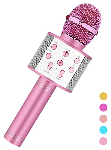 Kids Karaoke Microphone for Singing: Perfect Christmas Birthday Gifts for 4 5 6 7 8 Year Old Girls