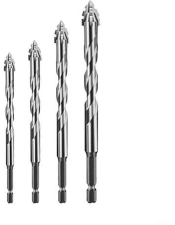 4 brocas excéntricas, brocas de aleación de acero de tungsteno, para azulejos, vidrio, cemento, granito, hormigón y otros materiales