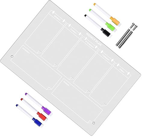 CANIGHT 1satz Acryl Memo Board Transparentes Notizbrett Für Zuhause Und Schule Mit Werbenägeln Und Whiteboard-stiften Wiederverwendbar Und Einfach Zu Reinigen Für Nachrichten Und