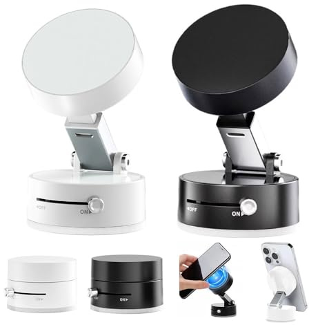 TOEECY Soporte Magnético Plegable Teléfono Móvil Coche Ajustable Rotación 360° Sujeción Fuerte Compatible Múltiples Dispositivos