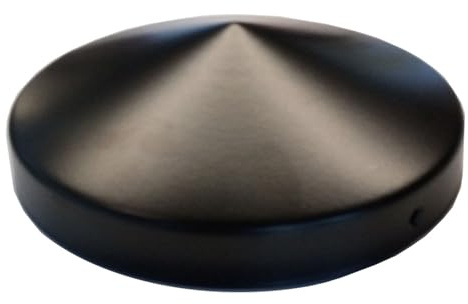 2x Pfostenkappe rund Ø 141 mm – Stahl schwarz pulverbeschichtet – Abdeckung für Holzpfosten 140 mm – wetterfest & robust