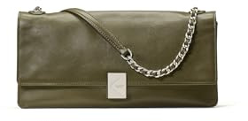 kate spade new york Deco Fine Grain Leather Shoulder Bag, Seaweed, One Size, Deco Fine Grain Leather Shoulder Bag
