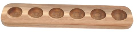 FUNNETOYU Vassoio per Uova di Gallina in Legno 6 Scomparti, Elegante e Semplice Porta Uova Resistente a Rotture, la Conservazione in Cucina
