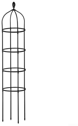 Plant Support Trellis Garden Obelisk Climbing Frame Metal Weatherproof Outdoor Growing Structure for Rose Vine Clematis Jasmine 175cm Height