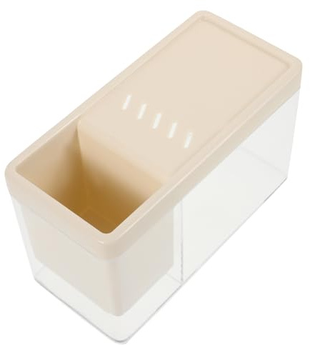 Toyvian Kleines Transparentes Fischglas mit Pflanzendekor Multifunktionaler Desktop Aquarium Terrarium Langlebiger Kunststoff Platzsparend für Zuhause Büro und