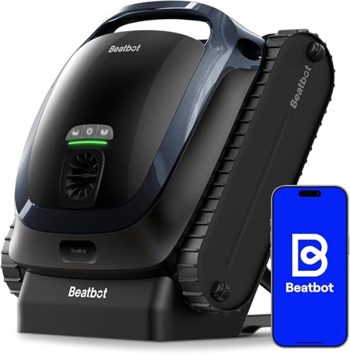 Beatbot AquaSense 2 robot piscina pareti e fondo,Linea d'acqua,Blu marino | Parcheggio intelligente. Pulisce pavimento, pareti e linea d'acqua con doppio passaggio, Per piscine fuori terra e interrate
