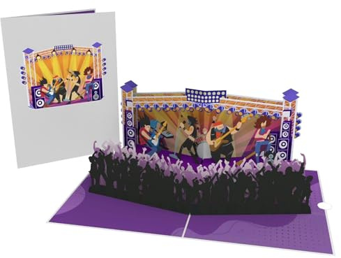 3D Pop-up Karte Festival oder Konzert, Geldgeschenk Ticket zum Geburtstag oder Gutschein