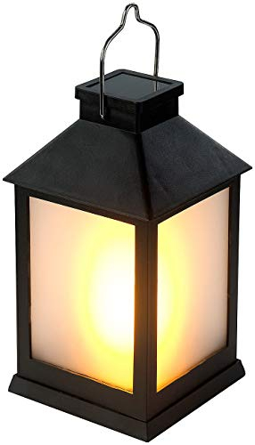 Lunartec Lanterne de Jardin Solaire à 12 LED Effet Flamme