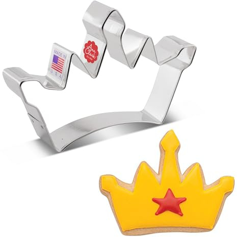 Ann Clark Cookie Cutters Cortador de galletas corona de princesa - 12 cm - Acero fabricado en EE. UU.