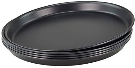 GVK ECO 5 Stück Pizzablech rund aus Blaublech Ø 26cm schwere Profiqualität