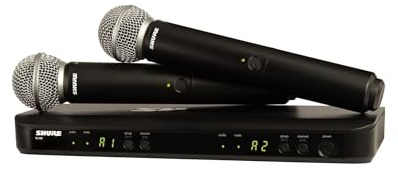 Shure Wireless Microphone System, Black (BLX288/SM58-H10)