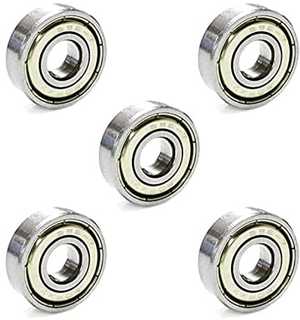 GOIYZTTR 5 Stück 696ZZ Kugellager, Multifunktional Doppelt Geschirmt Rillenkugellager für Kleine Maschine, Bürogeräten, Universal, Wenig Lärm / 6 x 15 x 5 mm
