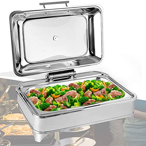 ksamwjf Chafing Dish, Food Warmers for Parties, 9L Commercial Buffet Servers and Warmers Chafing Dishes with Lids for Buffet Wedding or Part - Keep Food Warm, 400W