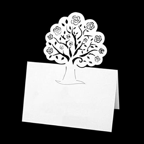 Azexcy 50 Pz Cartellini Segnaposto da Tavolo Matrimonio Segnaposto Prima Comunione Segna Posto da Tavolo Biglietti per Battesimo