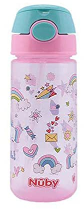 Nûby - Soft Straw Push PP Cup - Pink - 540ml - 3years+