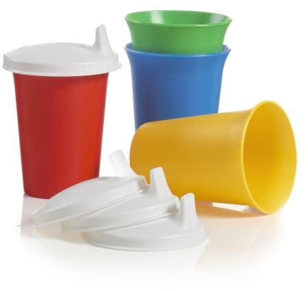Tupperware Brand Bell Trinkgläser und Dichtungen – 200 ml – spülmaschinenfest und BPA-frei – langlebig, tropffreier Schnabelbecher mit Deckel für Kinder von 6–24 Monaten