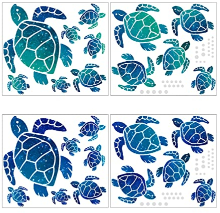 24pcs adesivi murali tartaruga adesivi murali in vinile tartaruga adesivi per piastrelle tartaruga per la decorazione della stanza dei bambini decorazione d'interni acquario della scuola materna