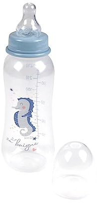 Bébé Douceur, Biberon Collo Stretto con Ciuccio Flusso Variabile Silicone 250Ml Cavalluccio Cavalluccio Ocean
