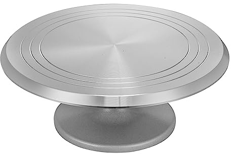 woyufen 12 Zoll Kuchendrehteller, Drehbarer Kuchenständer Drehbarem Drehteller aus Aluminiumlegierung, Tortenplatte für Konditoren Drehbare Tortenplatte zum Dekorieren von Kuchen & Torten