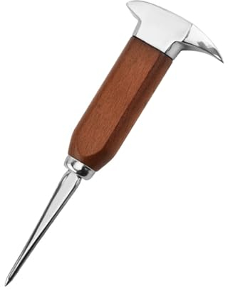 rflaueo 1pc 6.7 inch Ice Pick Stainless Steell Ice Pick with Wooden Handle Portable Ice Hammer Japanese Style Ice Pick Tool for Bars for Bars, Kitchens, Picnics, Camping(U126-1)