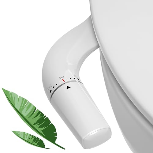 Bidet para wc - Bidé minimalista para inodoro con doble boquilla no eléctrica (lavado frontal y trasero), fijación para asiento de inodoro de agua dulce