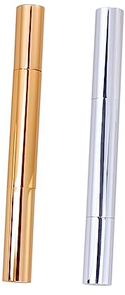 Angoily Lipgloss Stifte zum Nachfüllen aus Aluminium und Kunststoff 2 Stück 3ml Zufällige Farbe Leerer Nagellackapplikator für Unterwegs im Hand oder Kosmetiktasche