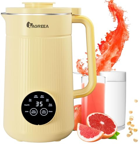 8 in 1 Automatic Nut Milk Maker Machine, 34oz Almond Milk Maker Machine for Homemade Smoothies, Almonds, Plant Based, BPA Free Electric Blender for Food
