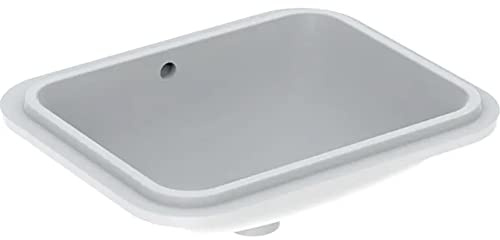 Geberit - Lavabo - Lavabo da incasso dal fondo Geberit VARIFORM rettangolare 58 x 49 cm, senza foro per rubinetteria - Geberit