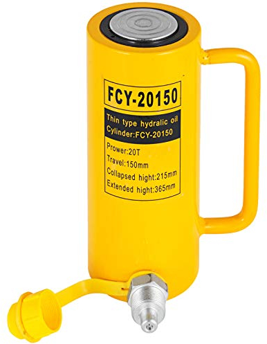 VEVOR Hydraulikzylinder Heber, 20 Tonne Solide Ram Hydraulikzylinder, 15 cm Hub Einfach Wirkende Hydraulikzylinder, mit Schnellkupplung Tragbare Hydraulische Solide Jack Hydraulischen Hebezylindern