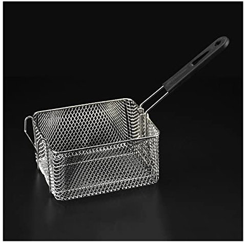 Cesta for freír Espumadera de aceite de metal Mini filtro Tamiz for freír de Cesta for papas fritas con mango reforzado for papas fritas Drenaje de carne Frita Filtro Cestas for freidora