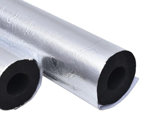 Isolierrohr für den Außenbereich ID 20-60mm，Selbstklebend Einfache Montage Rohrisolierung, 10/20mm Dick, für Klimaanlage Wasserrohre Wärmeerhaltung(48x20mm/1.9x0.8inch)