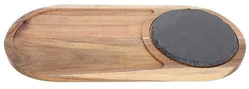 Cabilock 1satz Ovales Holztablett Für Steak Und Pizza Praktische Servierplatte Für Restaurant Und Zuhause Für Sushi Und Snacks Aus Langlebigem Hochwertigem Material
