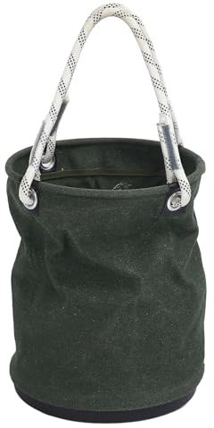 Aladeno Secchio per Tela Attrezzi Secchio per Tela Portante Fondo in Plastica Chiodi Bulloni Organizzatore di Attrezzi Secchio Pieghevole per Stoccaggio Attrezzi da Costruzione (Verde)