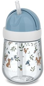 Mepal - Strohhalmbecher Mio Little Dutch - Kleinkind Strohhalm Becher ab 9 Monaten - Auslaufsichere Trinkflasche für Kleinkinder - Spülmaschinengeeignet & BPA frei - 300 ml - Forest Friends