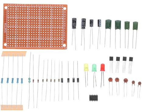 OSOLADY Welding Practice Component Kit Breadboard Cable Kit for Building Circuits Soldering Practice