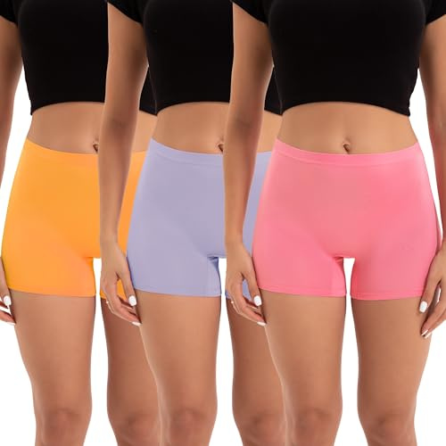 INNERSY Schlüpfer Damen Boxershorts Bunte Unterhosen, M, Rosa/Lila/Orang