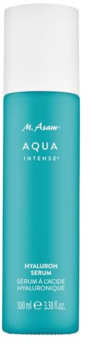 M. Asam Aqua Intense Hyaluron Serum (100 ml) | Hochdosiertes Feuchtigkeitsserum mit patentiertem Hyaluronsäurekomplex, Aufpolsternd und reduziert Falten