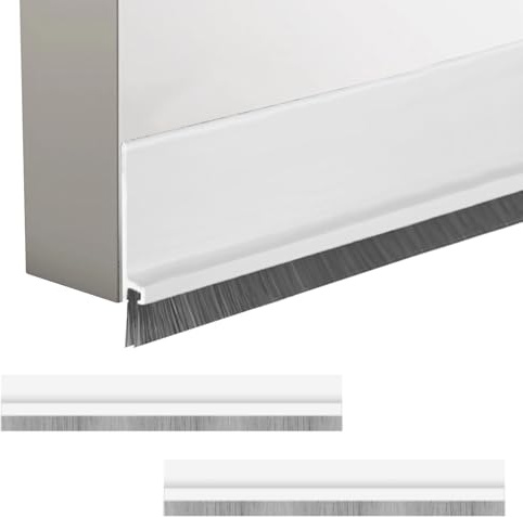 2 Pcs 100 * 5cm Door Seals And Draught Excluders, Door Brush Strip, Self-Adhesive Door Draught Excluder for Bottom of Door， Can Be Cut Freely, Good Choice for Sound Insulation And Cold Protection