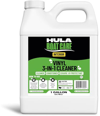 Hula 3-in-1 Boat Vinyl Cleaner, Conditioner and UV Protectant, 1 Gallon — Marine Vinyl Protectant, Boat Seat Conditioner, Made in USA
