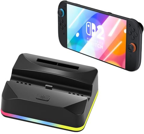 Charging Display Dock Station Holder for Switch 2 with USB Type C Charger Port Fast Charging Station Desktop Stand Accessories