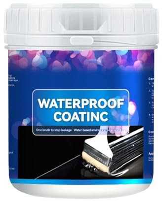 Agente di anti -flusso - rivestimento impermeabile in poliuretano da 800 g per uso esterno interno | Composto di riparazione di crack a base d'acqua per tetto, parete, terrazza, bagno, paviment
