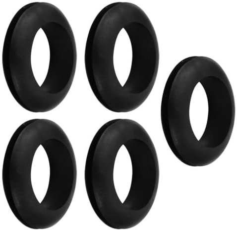 TOP-VIGOR 5Pcs Black Rubber Grommets 30mm Cable Wire Protector Rings Electrical Hole Gaskets for Conductor Wiring Cables and Plugs