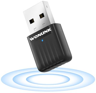WONLINK AC650 USB WiFi Adapter for PC WL-NA1500, Dual Band 2.4GHz/ 5GHz Wireless Network Adapter for Desktop PC, MU-MIMO, Nano Size WiFi Dongle, Built-in Driver for Windows 11/10//8.1/8/7/XP